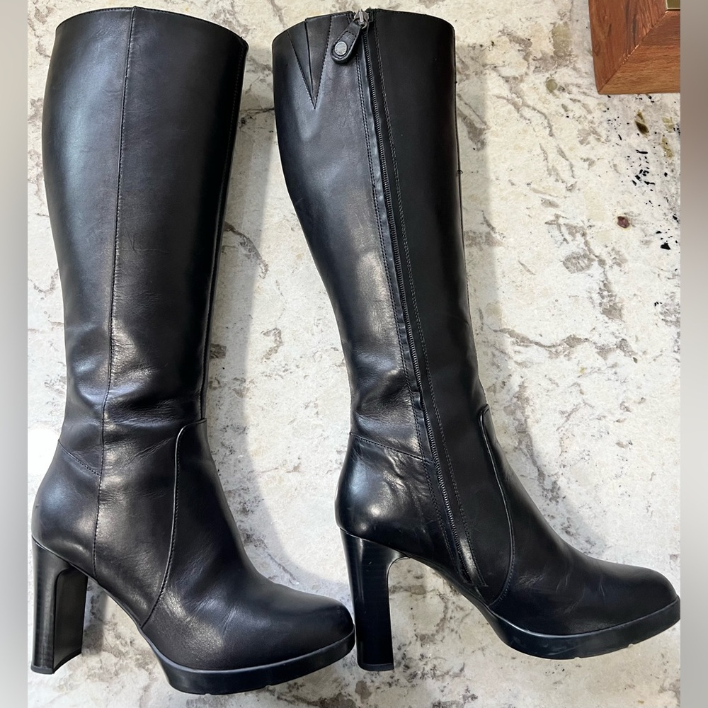Geox Black Heel Boots